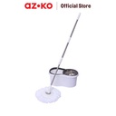 AZKO Proclean Set Alat Pel Putar Dengan Ember Kain Pel Spinning Mop With Bucket Pembersih Lantai Alat Kebersihan