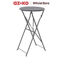 AZKO Soleil Preston Meja Bar Lipat Round - Cokelat Sandy Coffee Meja Luar Ruangan Garden Table Balcony Desk Furnitur Taman Outdoor Furniture