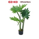 AZKO Arthome 80 cm Tanaman Artifisial Philodendron Dengan Pot Tumbuhan Tanaman Buatan Dekorasi Plant Sintetis Pajangan Rumah Serbaguna Hiasan Properti Foto