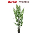 AZKO Arthome 170 cm Tanaman Artifisial Variegated Skybird Dengan Pot Tumbuhan Tanaman Buatan Dekorasi Plant Sintetis Pajangan Rumah Serbaguna Hiasan Properti Foto