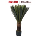 AZKO Arthome 82 cm Tanaman Artifisial Cycas Dengan Pot - Hijau Tumbuhan Tanaman Buatan Dekorasi Plant Sintetis Pajangan Rumah Serbaguna Hiasan Properti Foto