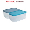 AZKO Kris Wadah Makanan Rectangle Food Container Kotak Makan Food Grade Serbaguna Tempat Makanan Food Storage Kitchenware - Abu-abu, 1.4
