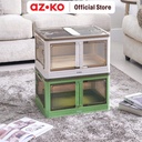 AZKO Stora Kotak Penyimpanan Lipat Dengan Tutup Wadah Kotak Simpan Serbaguna Foldable Storage Box Boks Organizer - Hijau