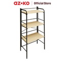 AZKO Masterspace Rak Penyimpanan Lipat Motif Kayu Organizer Serbaguna Tempat Simpan Barang Multifungsi Rak Storage Perlengkapan Rumah Tangga - Cokelat Muda