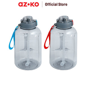 AZKO Kris Handy Botol Minum Water Drinking Bottle Botol Air Bpa Free Wadah Minuman Perlengkapan Minum Drinkware - Biru/Abu-abu