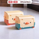 AZKO Stora 46X31X3 cm Kotak Penyimpanan Anak Dengan Tutup Duck Container Box Kotak Serbaguna Plastik Wadah Simpan Storage Box Boks Organizer - Biru