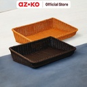 AZKO Stora Keranjang Parcel Plastik High Storage Basket Kotak Penyimpanan Serbaguna Bin Organizer Tempat Simpan Barang - Cokelat