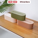 AZKO Stora Kotak Organizer Kabel Cable Storage Box Organizer Tempat Stop Kontak Kotak Kabel Listrik Charger Dengan Tutup - Cokelat