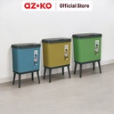 AZKO Stora Tempat Sampah Dengan Kaki Penyangga Tong Sampah Wadah Pembuangan Alat Kebersihan Indoor Trash Bin - Hijau