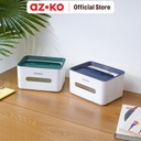 AZKO Stora Kotak Tisu Dengan Kompartemen Tissue Box Holder Tempat Tisu Aesthetic Wadah Penyimpanan Tisyu Perlengkapan Rumah Tangga - Biru