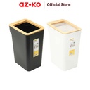 AZKO Krisbow Tempat Sampah Dengan Bambu Ring Tong Sampah Plastik Wadah Pembuangan Alat Kebersihan Indoor Trash Bin - Hitam, 7
