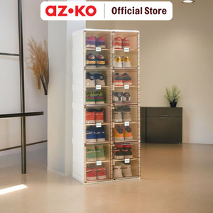 AZKO Stora Rak Sepatu Lipat Shoe Rack Organizer Sandal Sepatu Kabinet Alas Kaki Tempat Penyimpanan Sendal - 12 Tingkat