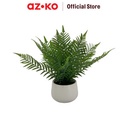 AZKO Arthome Tanaman Artifisial Dengan Pot C Tumbuhan Tanaman Buatan Dekorasi Plant Sintetis Pajangan Rumah Serbaguna Hiasan Properti Foto - Fern