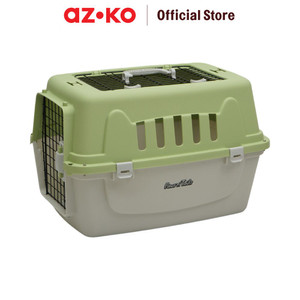 AZKO Paws N Tail Kandang Hewan Portable Double Door Dog Cat Carrier Pet Carrier Pet Cargo Kucing Anjing Perlengkapan Hewan Peliharaan - Ungu