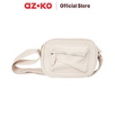 AZKO Passport Peribelle Tas Selempang Jacquard Sling Bag Stylish Tas Crossbody Cewek Woman Mini Bag Fashion Wanita - Krem
