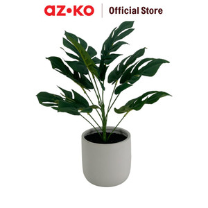 AZKO Arthome Tanaman Artifisial Dengan Pot B Tumbuhan Tanaman Buatan Dekorasi Plant Sintetis Pajangan Rumah Serbaguna Hiasan Properti Foto - Alocasia