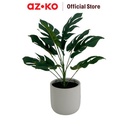 AZKO Arthome Tanaman Artifisial Dengan Pot B Tumbuhan Tanaman Buatan Dekorasi Plant Sintetis Pajangan Rumah Serbaguna Hiasan Properti Foto - Alocasia