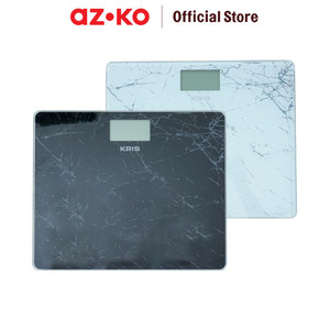 AZKO Kris 35X29X2.1 cm Timbangan Badan Digital Personal Body Weight Scale Alat Pengukur Berat Badan Penghitung Berat Tubuh - Hitam