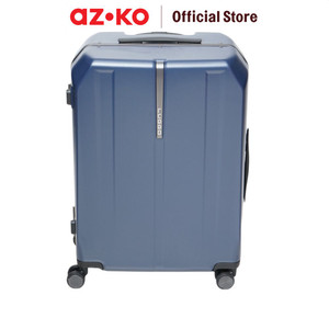 AZKO Luggo Fort Koper Pc Tsa Lock Hardcase Luggage Koper Bagasi Dengan Tsa Tas Jalan-Jalan Travel Bag Tas Roda - Biru Tua, 20 inci
