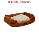 AZKO Paws N Tail Tempat Tidur Hewan Corduroy Pet Bed Kasur Hewan Peliharaan Alas Tidur Anjing Kucing Pet Accessories - Cokelat