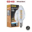 AZKO Krisbow Bohlam Led Candle Crystal 4 Watt Cool Daylight E14 - Putih - 4 Watt, Cool Daylight
