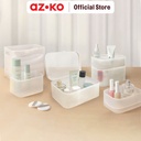 AZKO Stora 22X15X10.3 cm Kotak Penyimpanan Frosted Dengan Tutup Storage Box With Lid Tempat Alat Tulis Makeup Aksesoris Serbaguna Wadah Penyimpanan Multifungsi Organizer Meja