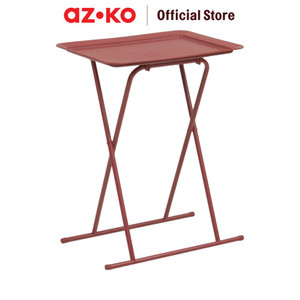 AZKO Soleil Thea Meja Sisi Tray End Table Meja Kecil Aesthetic Meja Samping Serbaguna Small Table - Cokelat