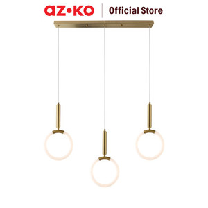 AZKO Eglare Odelia Lampu Gantung Hias Led Hanging Lamp Lighting Plafon Light Lampu Langit Langit Ceiling Light - 1 Lamp Oval Brass