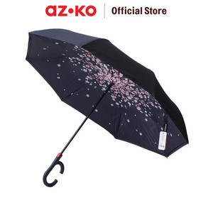AZKO Passport 15 cm Payung Stick Reversible Stick Umbrella Umbrella Alat Peneduh Payung Stick Travel Pelindung Hujan - Sakura