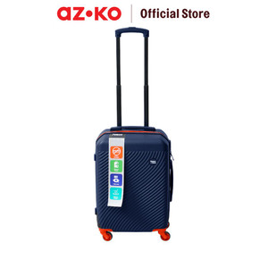 AZKO Supercase Flash On Koper ABS Tsa Lock Hardcase Luggage Koper Bagasi Dengan Tsa Tas Jalan-Jalan Travel Bag Tas Roda - Hitam/Hijau, 24 inci