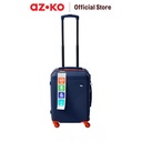 AZKO Supercase Flash On Koper ABS Tsa Lock Hardcase Luggage Koper Bagasi Dengan Tsa Tas Jalan-Jalan Travel Bag Tas Roda - Hitam/Hijau, 24 inci