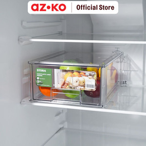 AZKO Stora Laci Penyimpanan Plastik Stackable Storage Box Tempat Barang Serbaguna Wadah Penyimpanan Multifungsi Laci Serbaguna Multifunctional Drawer Storage - Large