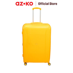 AZKO Passport Brillante Koper PP Tsa Lock Hardcase Luggage Koper Kabin Dengan Tsa Tas Jalan-Jalan Travel Bag Tas Roda - Kuning, 28 inci