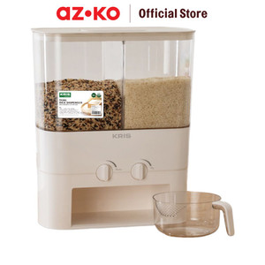 AZKO Kris 10 Kg Tempat Beras Grid - Putih - Double Grid
