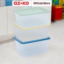 AZKO Stora 2X27.5X14.5 cm Set 3 Pcs Kotak Penyimpanan Storage Box Tempat Alat Tulis Makeup Aksesoris Serbaguna Wadah Penyimpanan Multifungsi Organizer Meja - Biru