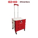 AZKO Maxbuilt Troli Lipat Portabel 4 Roda 25 kg - Merah