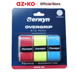 AZKO Berwyn Overgrip Badminton Perforated Grip Raket Over Grip Racket Badminton Perlengkapan Alat Olahraga Aksesoris Badminton - Hitam