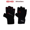 AZKO Kinetic Sarung Tangan Gym Power Lifting Gym Gloves Pelindung Tangan Olahraga Weight Lifting Wristband Protection Sport Gloves - M