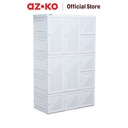 AZKO Stora Lemari Pakaian Lipat - Putih Wardrobe Storage Collapsible Tempat Simpan Baju Lemari Baju - 11 Pintu
