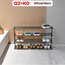 AZKO Stora Rak Sepatu 4 Tingkat Extend Shoe Rack Organizer Sandal Sepatu Kabinet Alas Kaki Tempat Penyimpanan Sendal