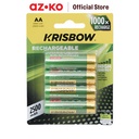 AZKO Krisbow Baterai Rechargeable Aa Batre Isi Ulang Peralatan Elektronik Battery Rechargeable - 2500 mAh