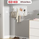 AZKO Stora Papan Organizer Dinding Metal Wall Mounted Set Pegboard Decorative Wall Wall Mounted Metal Wire Board Organizer Tembok - Abu-abu, Metal