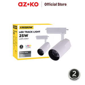 AZKO Krisbow Lampu Sorot Led Cob Track Light Tracklight Lampu Sorot Ceiling Light Peralatan Elektronik Lampu Plafon - Neutral White, 25 Watt