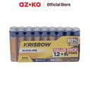 AZKO Krisbow Set 18 Pcs Baterai Alkaline Aaa Lr03-1.5V