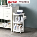 AZKO Stora Rak Troli 3 Tingkat Oval - Putih