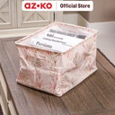 AZKO Stora 42X30X26 cm Kotak Penyimpanan Lipat Fabric - Pink
