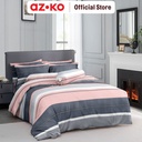 AZKO Sleeplite 180X200 cm Set 5 Pcs Seprai King Polyester Tripe Azure