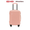 AZKO Supercase Cookies Koper Abs Tsa Lock Luggage Hardcase Luggage Koper Bagasi Dengan Tsa Tas Jalan-Jalan Travel Bag Tas Roda - Krem/Hijau, 24 inci