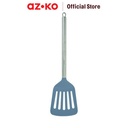 AZKO Kris Spatula Turner Slotted Nylon Gagang Stainless Steel - Abu-Abu
