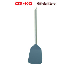 AZKO Kris Spatula Turner Solid Nylon Gagang Stainless Steel - Abu-Abu
